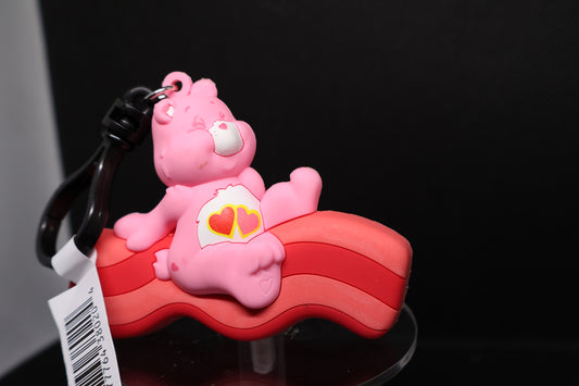 Care Bears Love-a-Lot Bear Bacon Figural Bag Clip β Unboxed Collectible - Treat Series 2