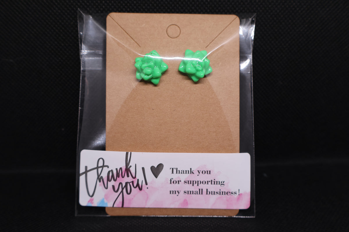 Handmade Star Succulent Stud Earrings ππΏ