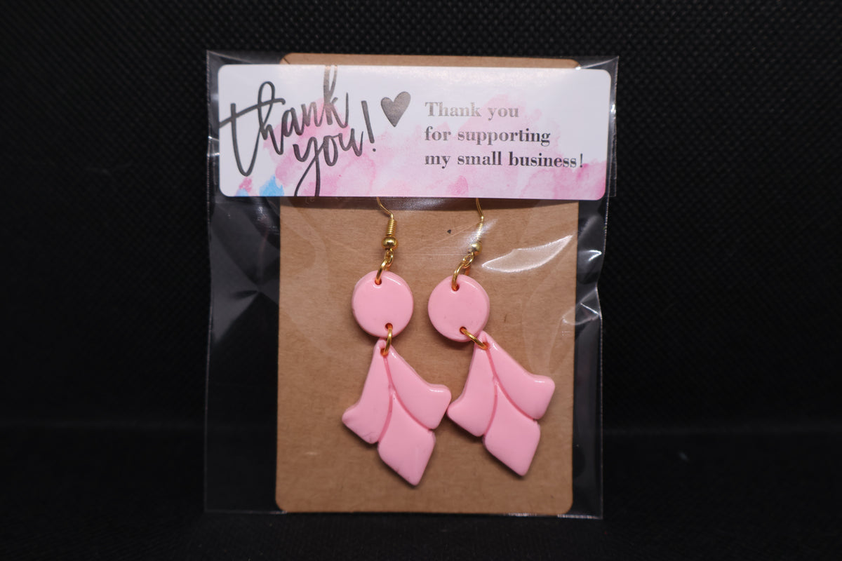 Handmade Pink Petal Dangle Earrings ๐ธ๐