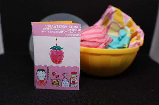 Mini Brands Create Strawberry Soda Capsule Set - Cafe Series 5 β Unboxed - Not used