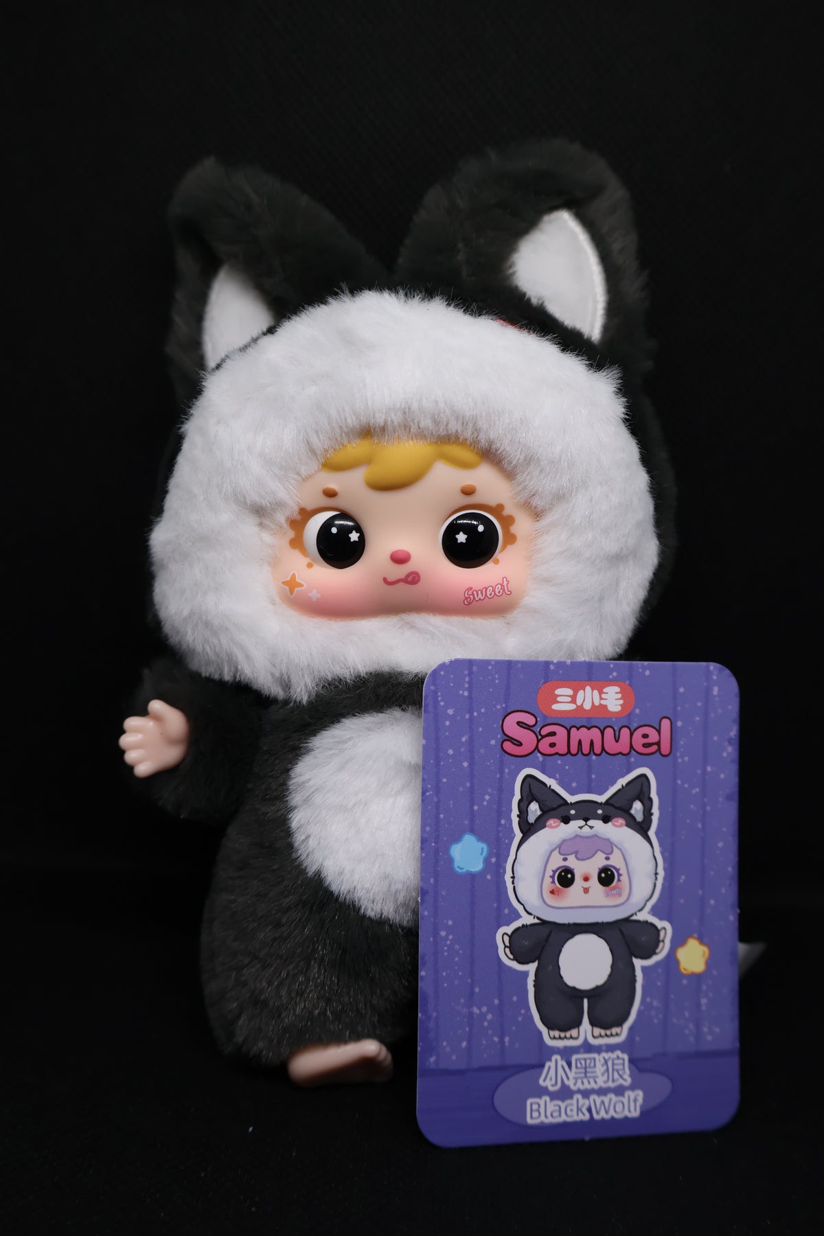 🖤 Samuel Black Wolf Plush
