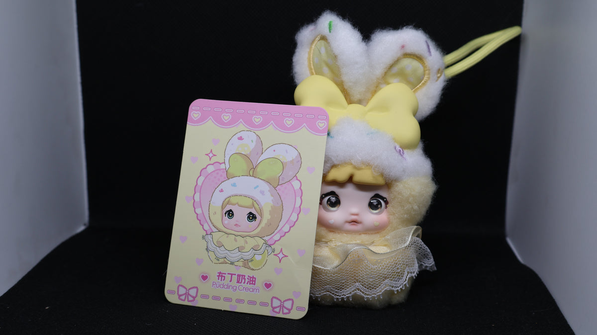 ๐๐ฐ YOMI Pudding Cream Bunny Plush Doll โ Unboxed โจ