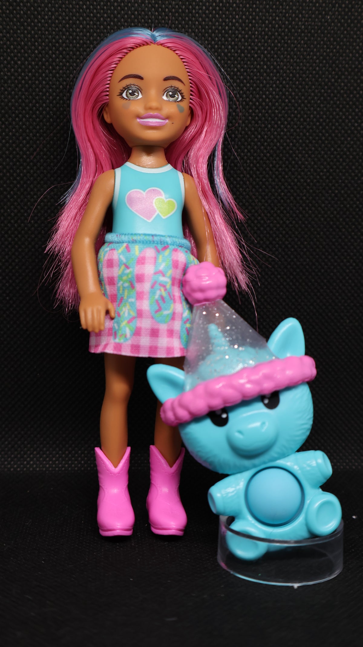 π Barbie Chelsea Pink & Aqua Roller Skates & Fidget Toy Set