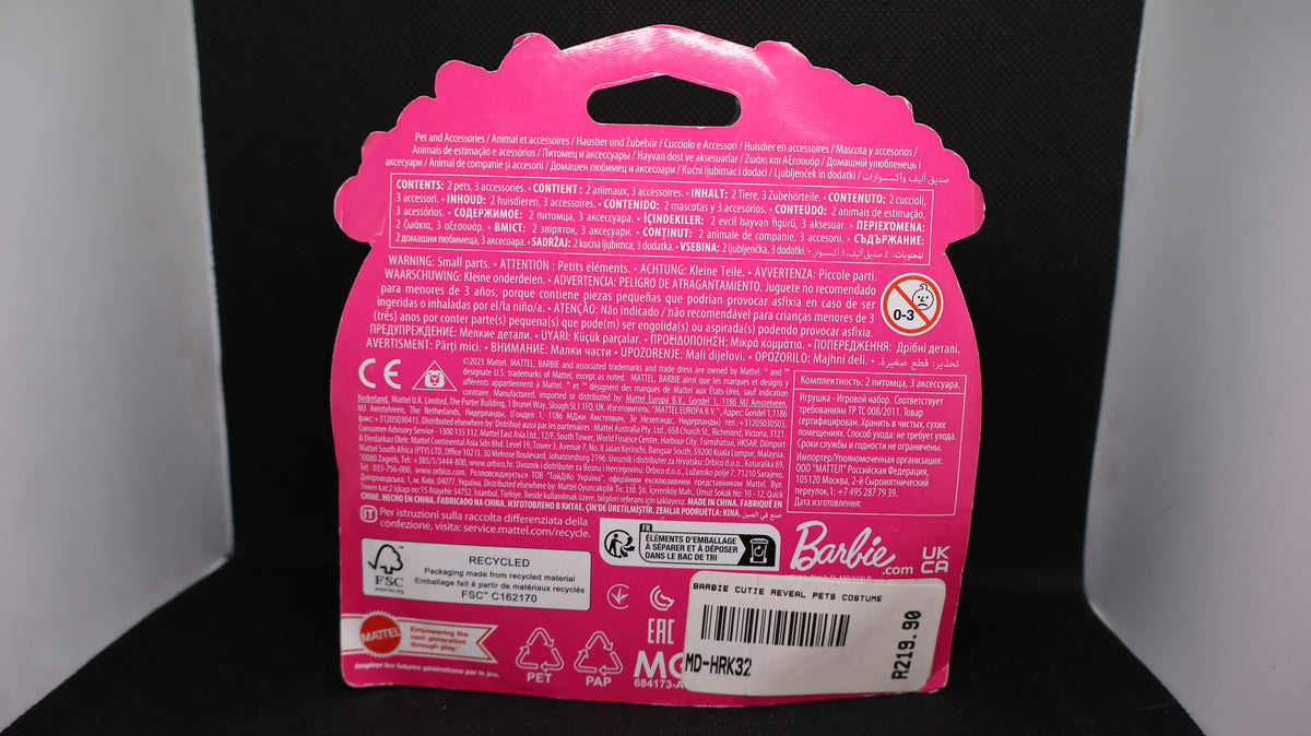 π° Barbie Cutie Reveal β Mystery Pets Costume Set