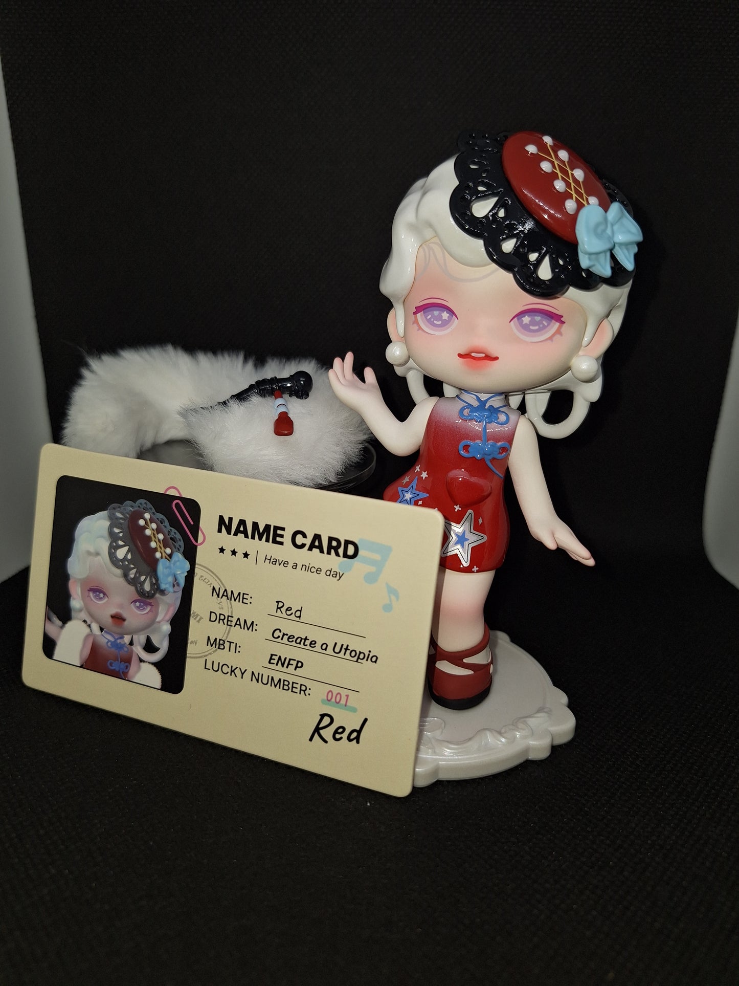 Red Dream Girl Designer Collectible Figure ❤️✨