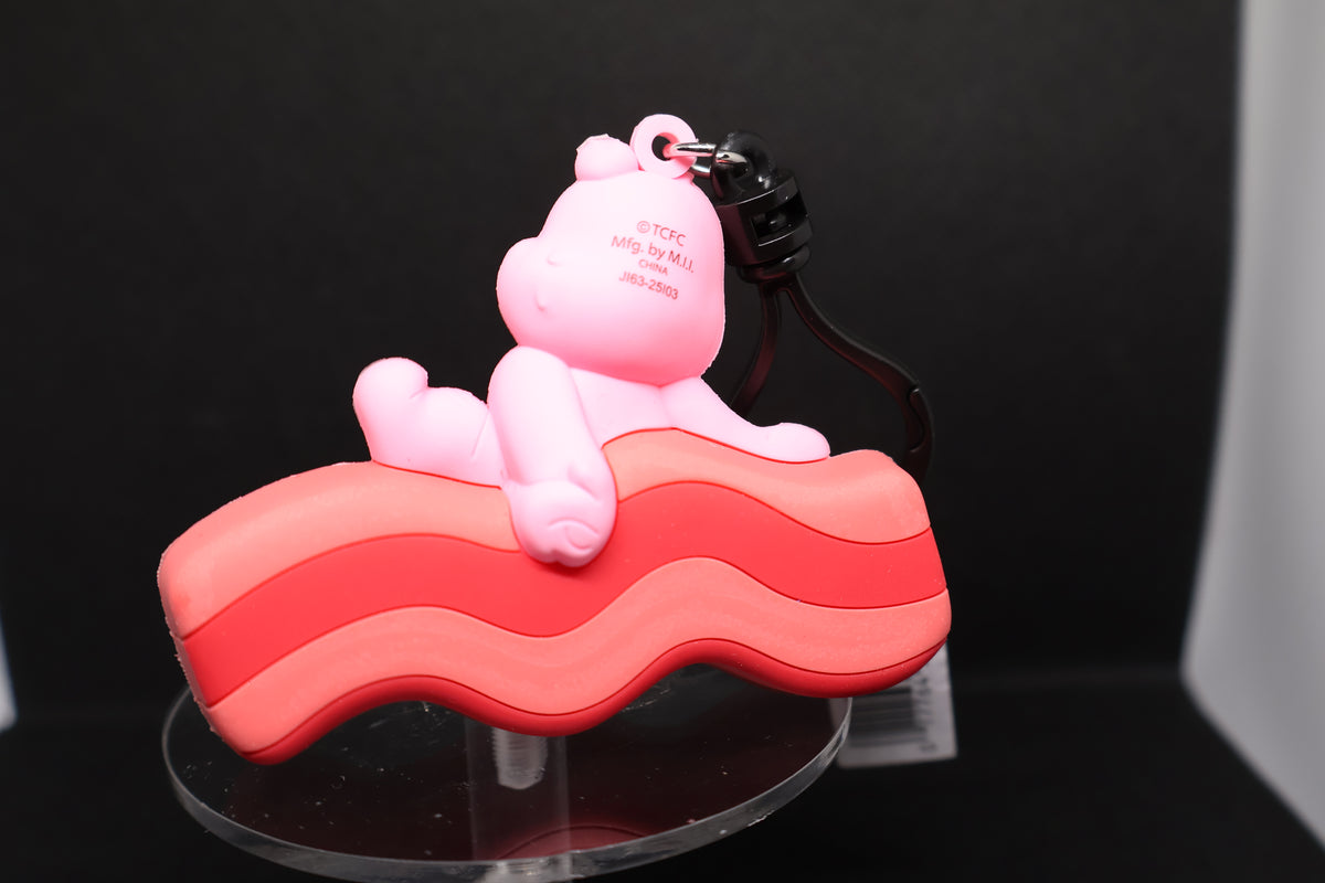 Care Bears Love-a-Lot Bear Bacon Figural Bag Clip – Unboxed Collectible - Treat Series 2