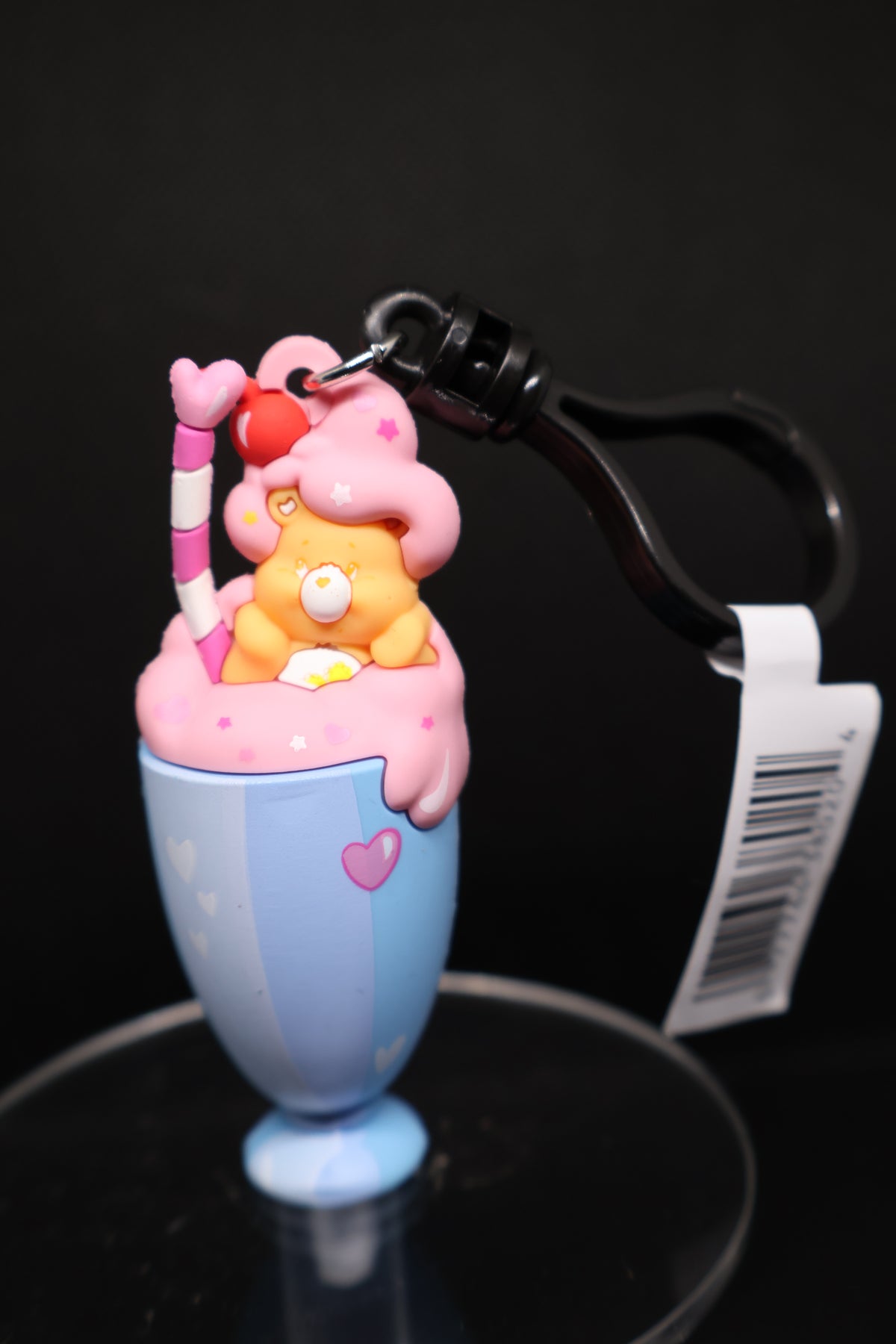 Care Bears Funshine Bear Ice Cream Sundae Figural Bag Clip – Unboxed Collectible - Treat Series 2