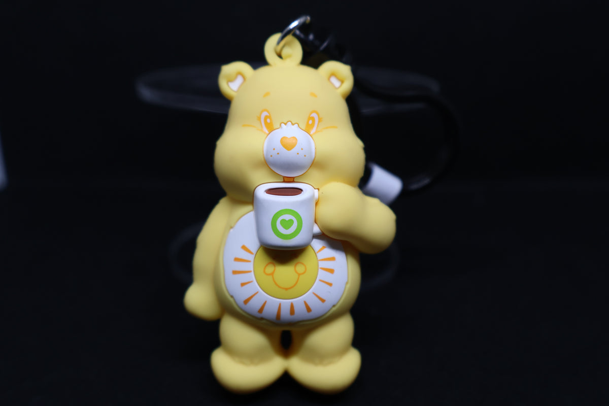 Care Bears Funshine Bear Coffee Figural Bag Clip – Unboxed Collectible - Treat Series 2