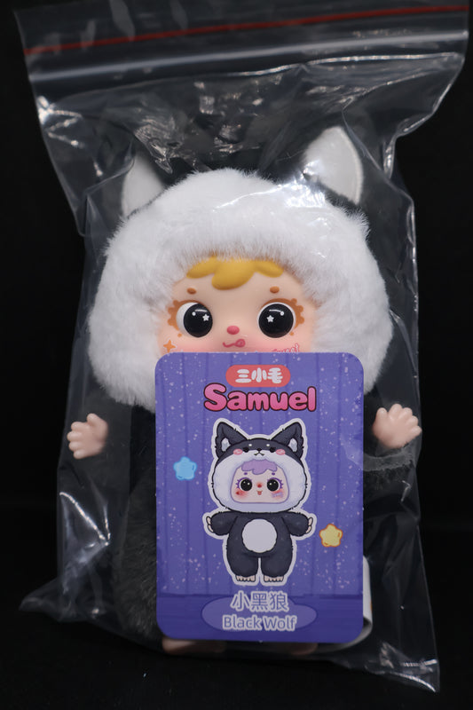 🖤 Samuel Black Wolf Plush