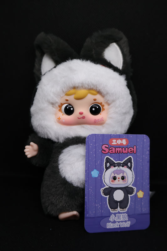 🖤 Samuel Black Wolf Plush