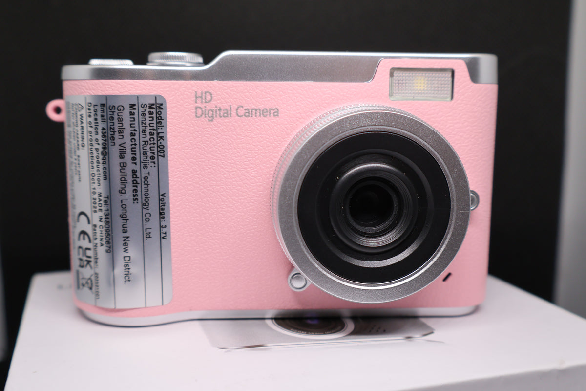 Pink HD Digital Camera – Compact Retro Style