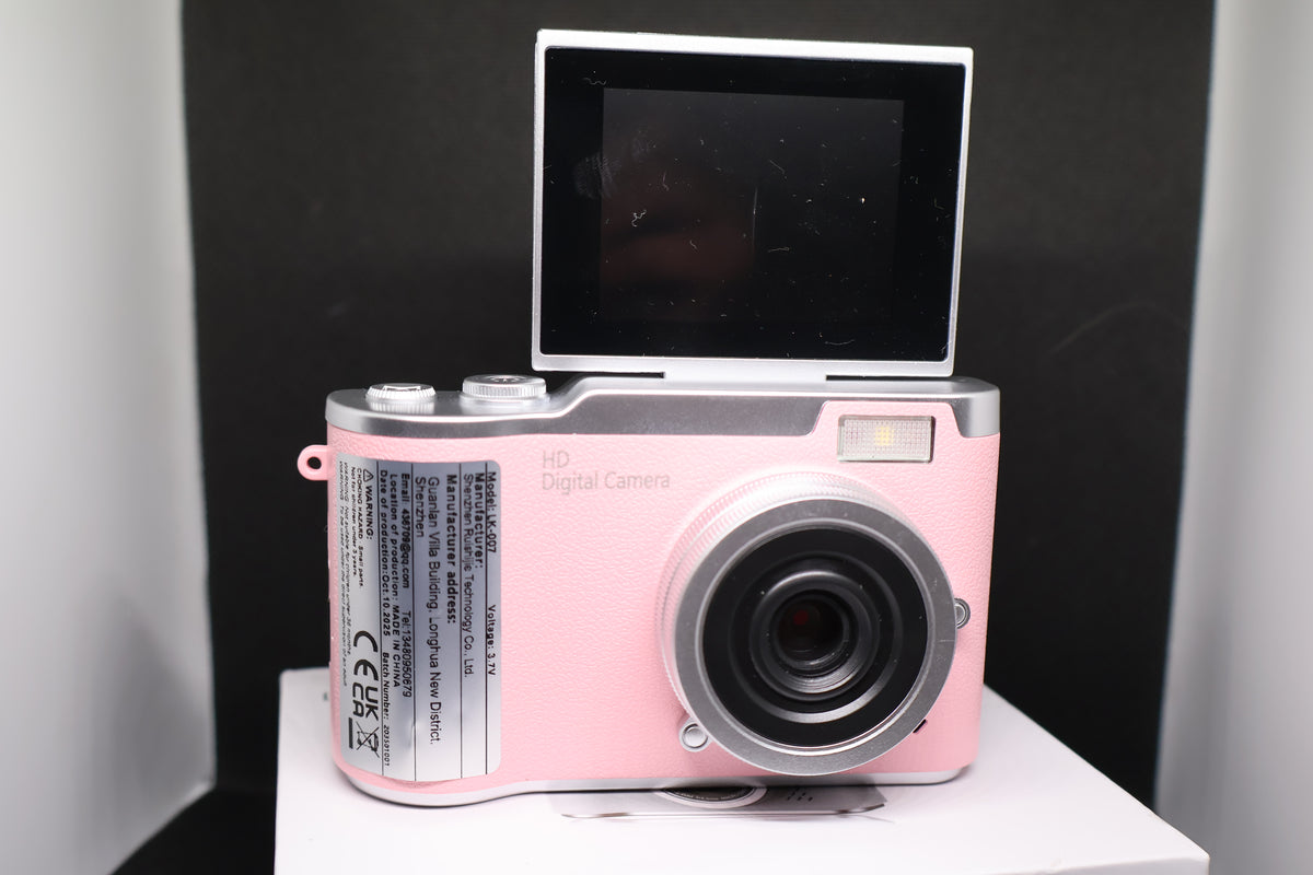 Pink HD Digital Camera – Compact Retro Style