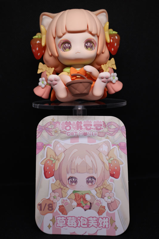 🍓 Catmoni Strawberry Cream Kitty Collectible Figure 🐱🍰✨