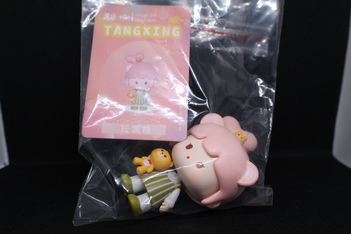 🩷 Tangxing Lovely Fairy – Teddy Bear Collectible Figure 🧸🌸✨