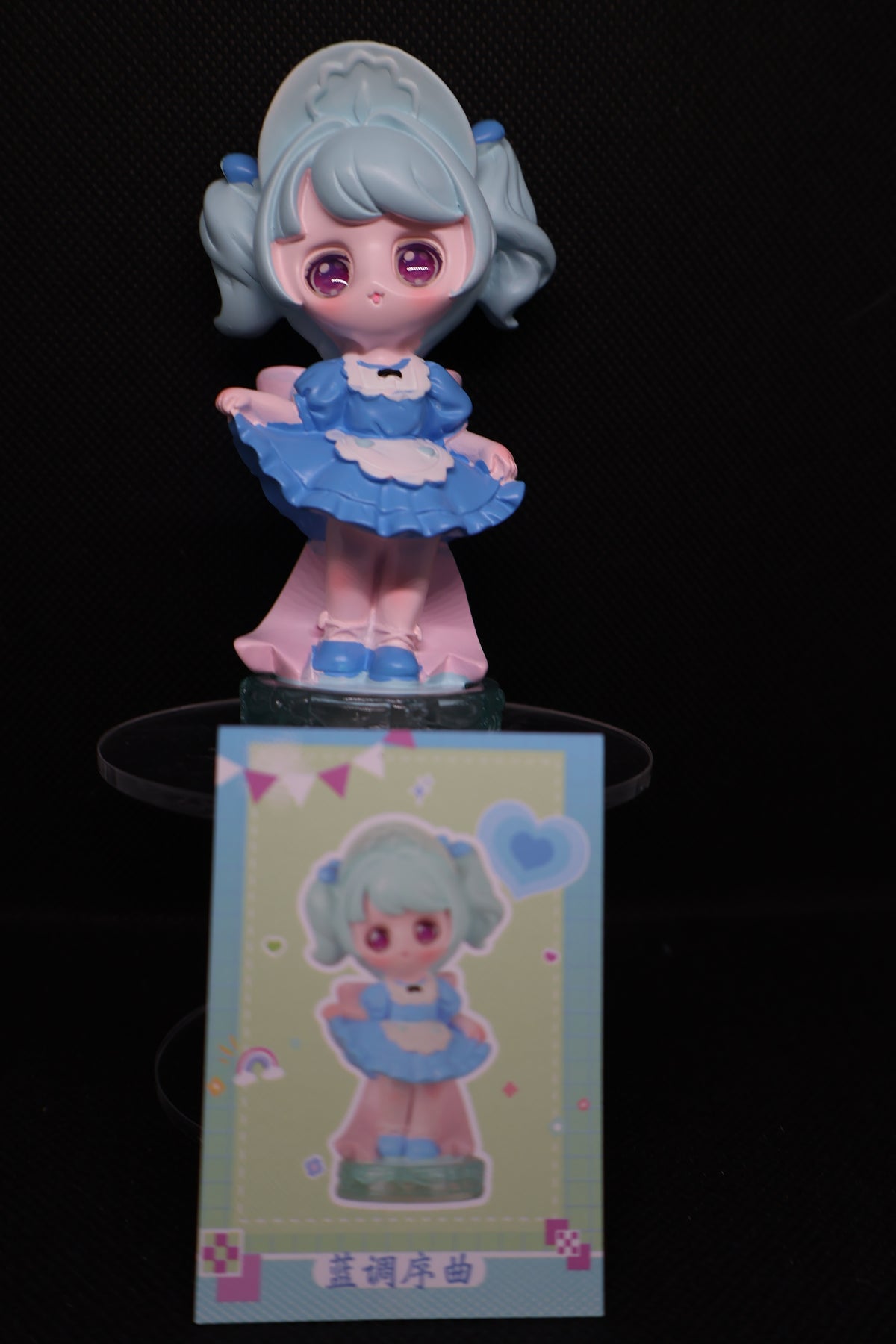 🩵 Pastel Blue Maid Girl Collectible Figure 🎀🫧✨