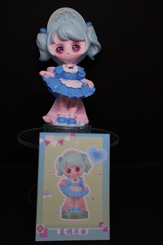 🩵 Pastel Blue Maid Girl Collectible Figure 🎀🫧✨