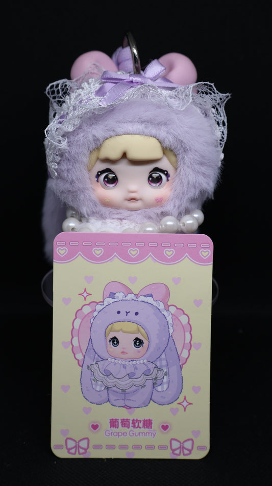 🍇🐰 YOMI Grape Gummy Bunny Plush Doll – Unboxed 💜✨