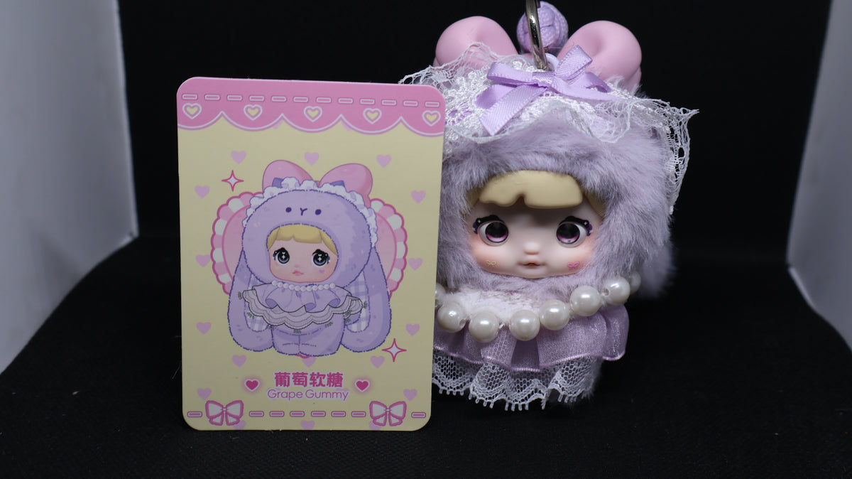 🍇🐰 YOMI Grape Gummy Bunny Plush Doll – Unboxed 💜✨