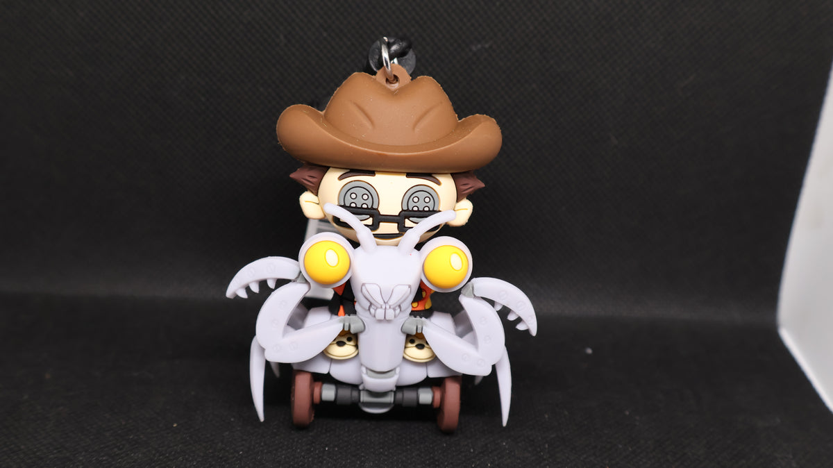 🕷️🎩 Coraline Mr. Bobinsky Mechanical Spider Keychain – Unboxed 🖤✨