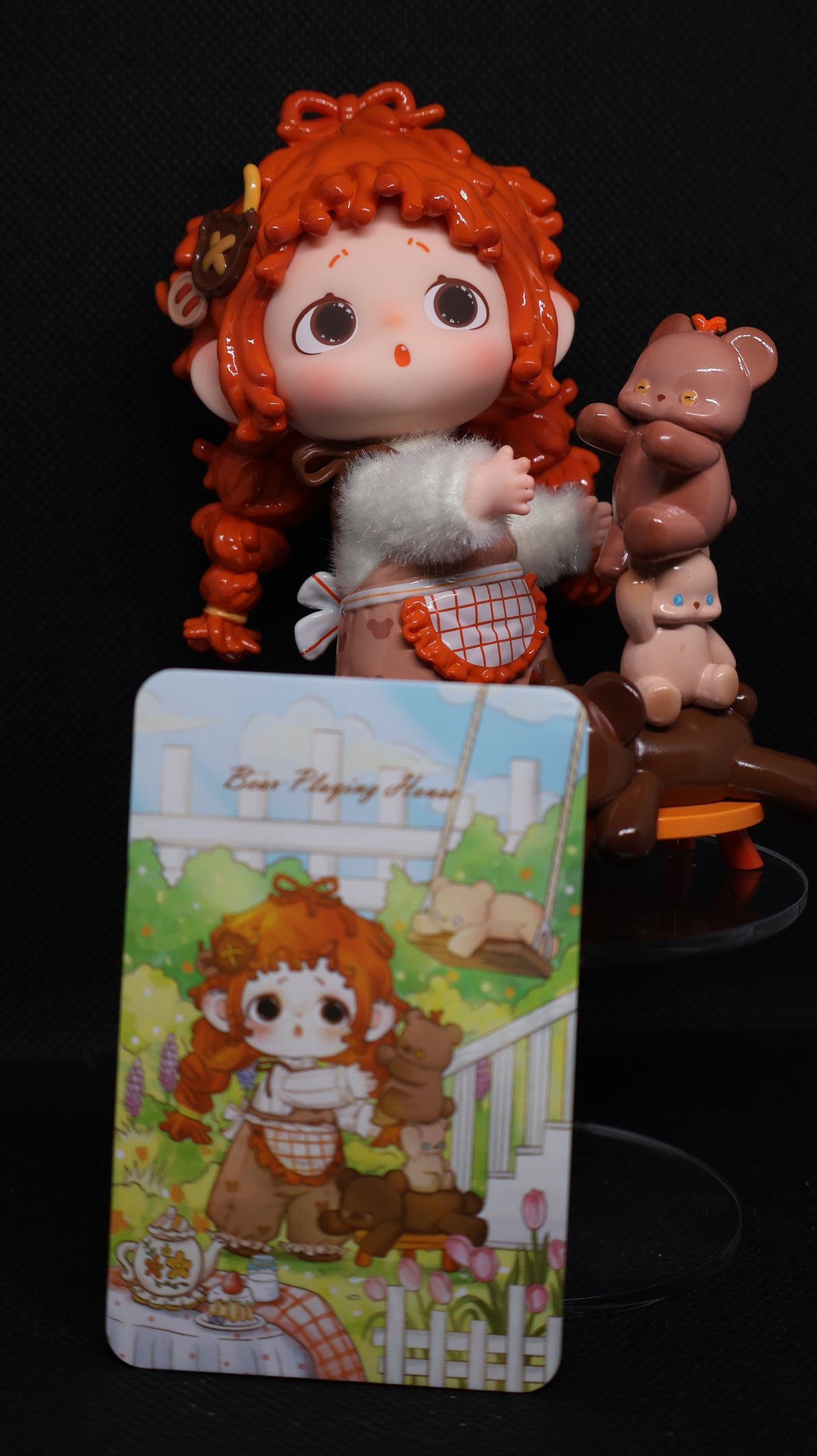 🧸 Bear Playing House Collectible Figure – Unboxed 🤎✨