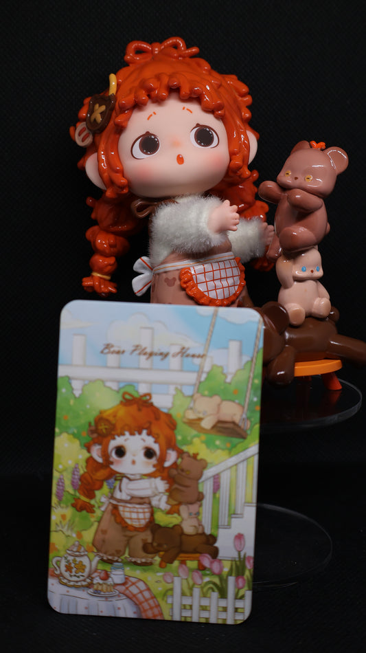 🧸 Bear Playing House Collectible Figure – Unboxed 🤎✨