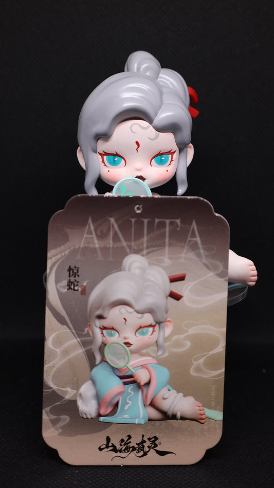 🐍 ANITA Snake Collectible Figure – Blue & Grey