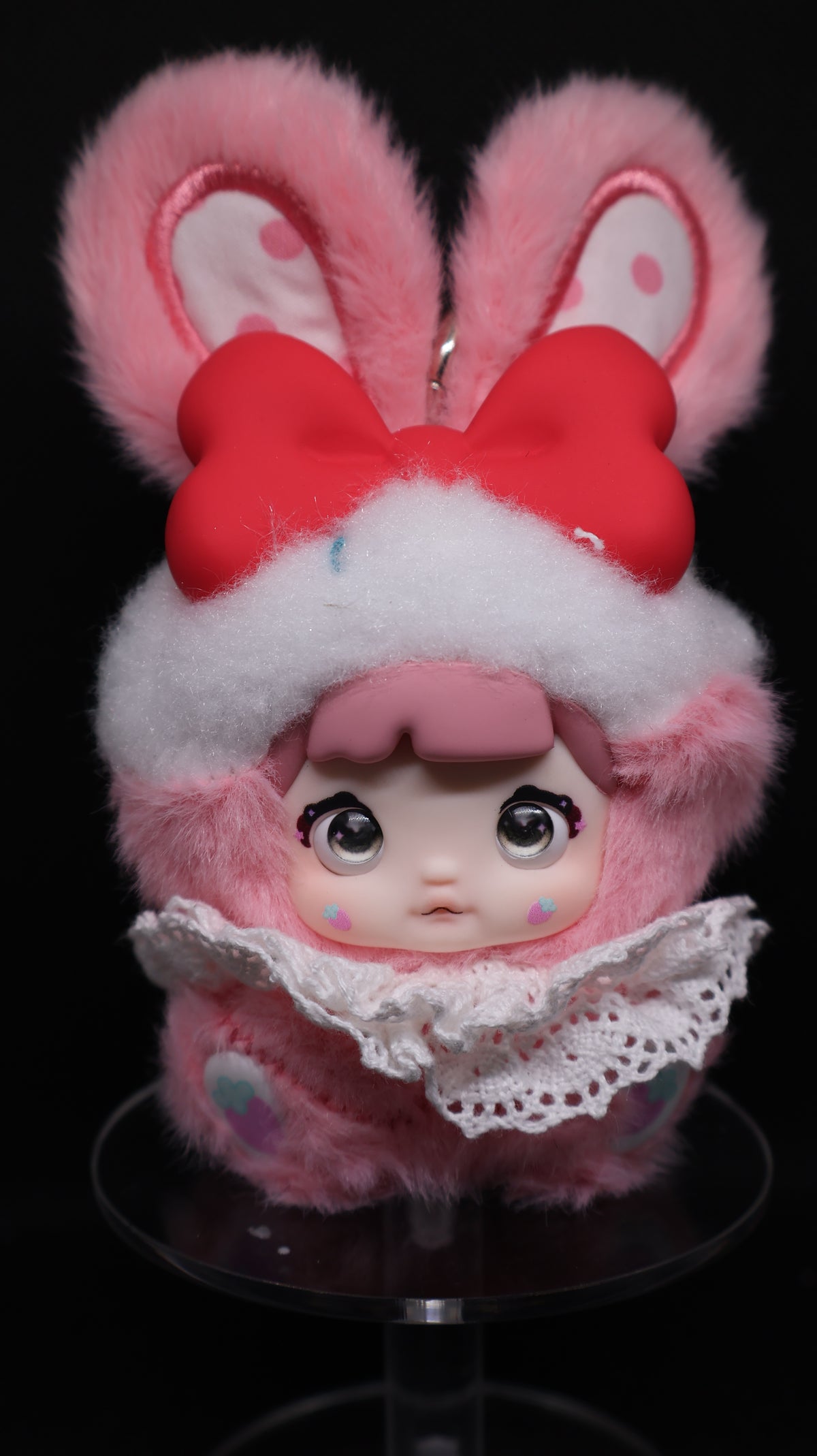 🍓 YOMI Strawberry Cream Plush Collectible – Pink Bunny